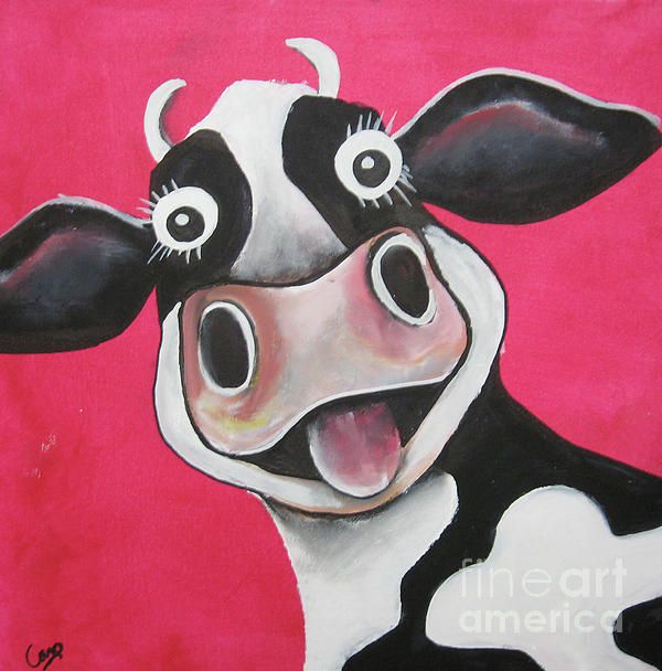 600x608 Happy Cow Cows Mooo - Happy Cow Painting