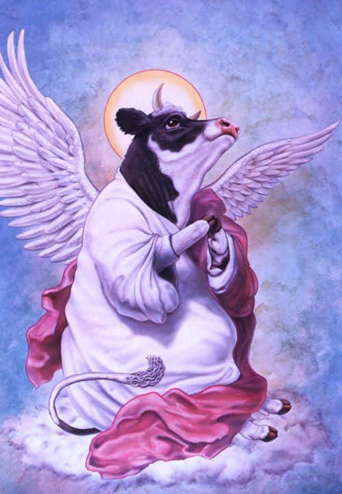 499x720 Holy Cow! By Thomas Gieseke - Happy Cow Painting