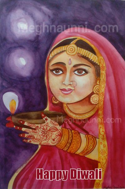 400x605 Happy Diwali 2016 - Happy Diwali Painting