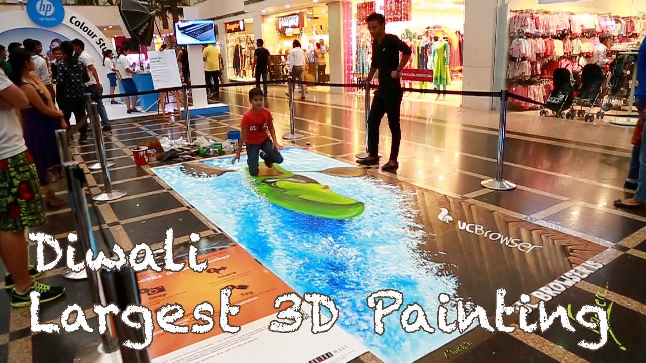 1280x720 Largest 3d Diwali Painting In Delhi Ncr! Happy Diwali! - Happy Diwali Painting