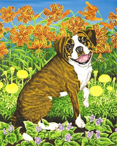 400x500 Happy Dog Happy Dog Painting Dog Painting Puppy Painting - Happy Dog Painting
