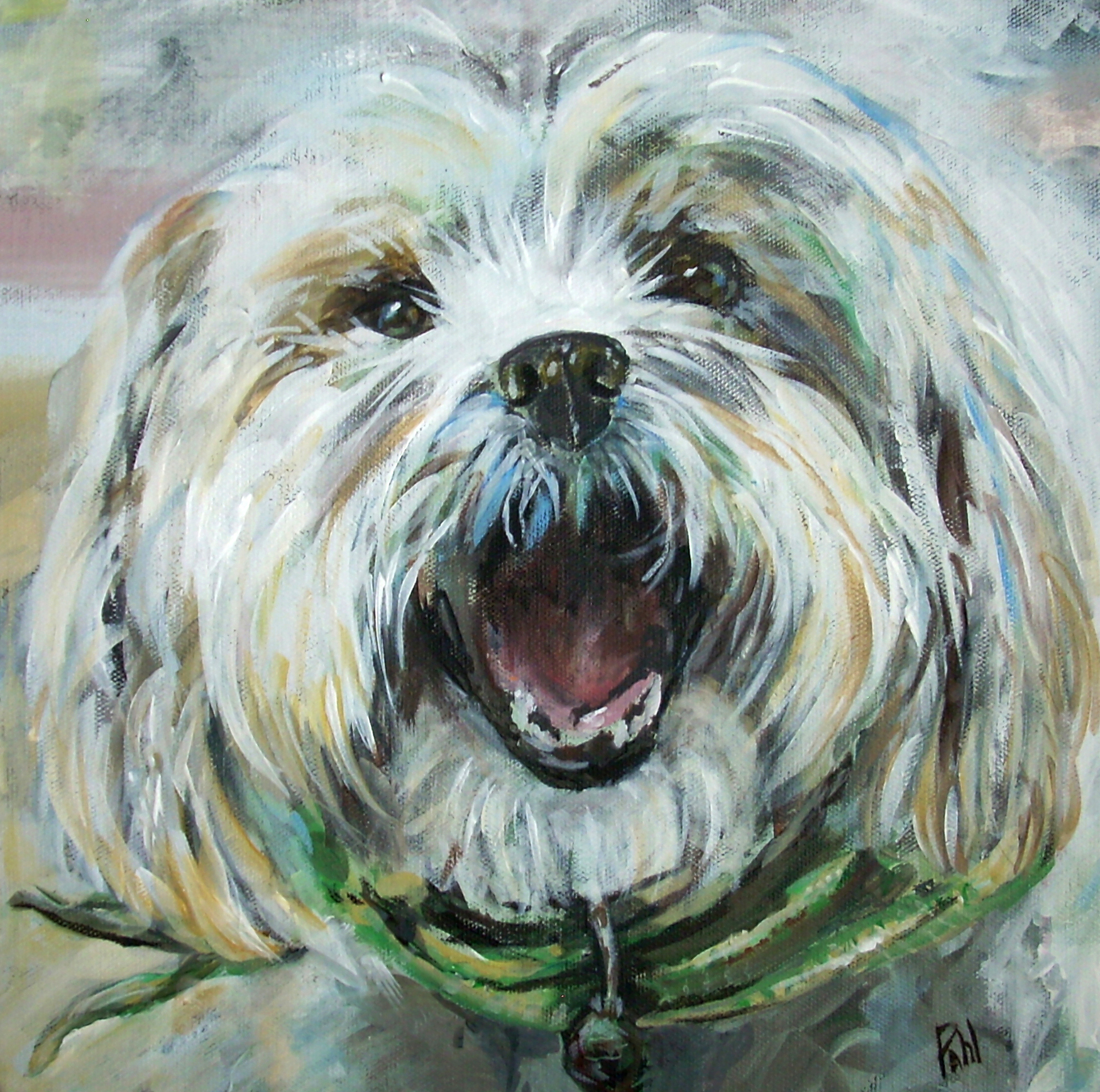 1750x1737 Smiling Dog Matti Lisapahl's Blog - Happy Dog Painting