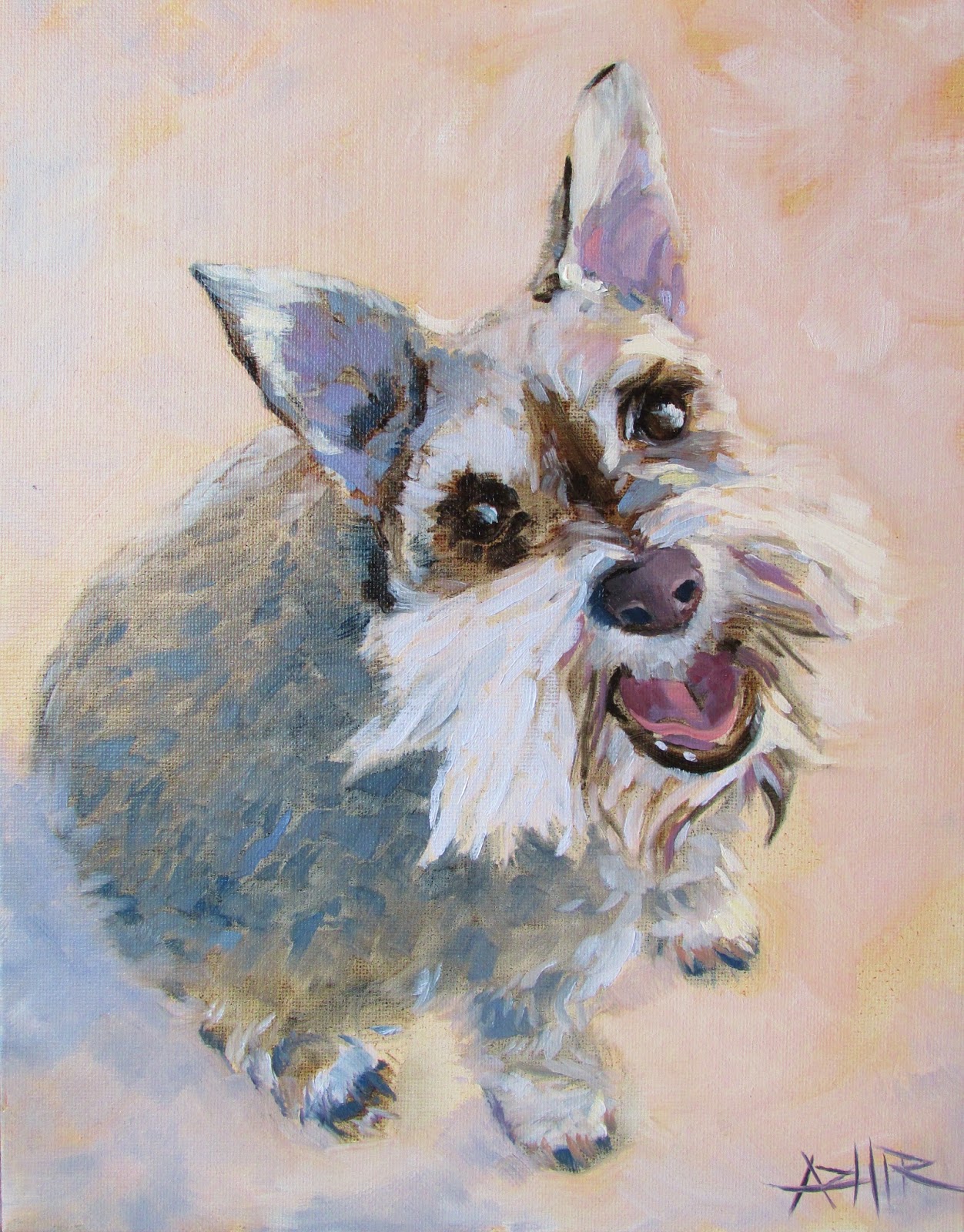1252x1600 30 Painting Challenge Day 12 The Happy Dog - Happy Dog Painting