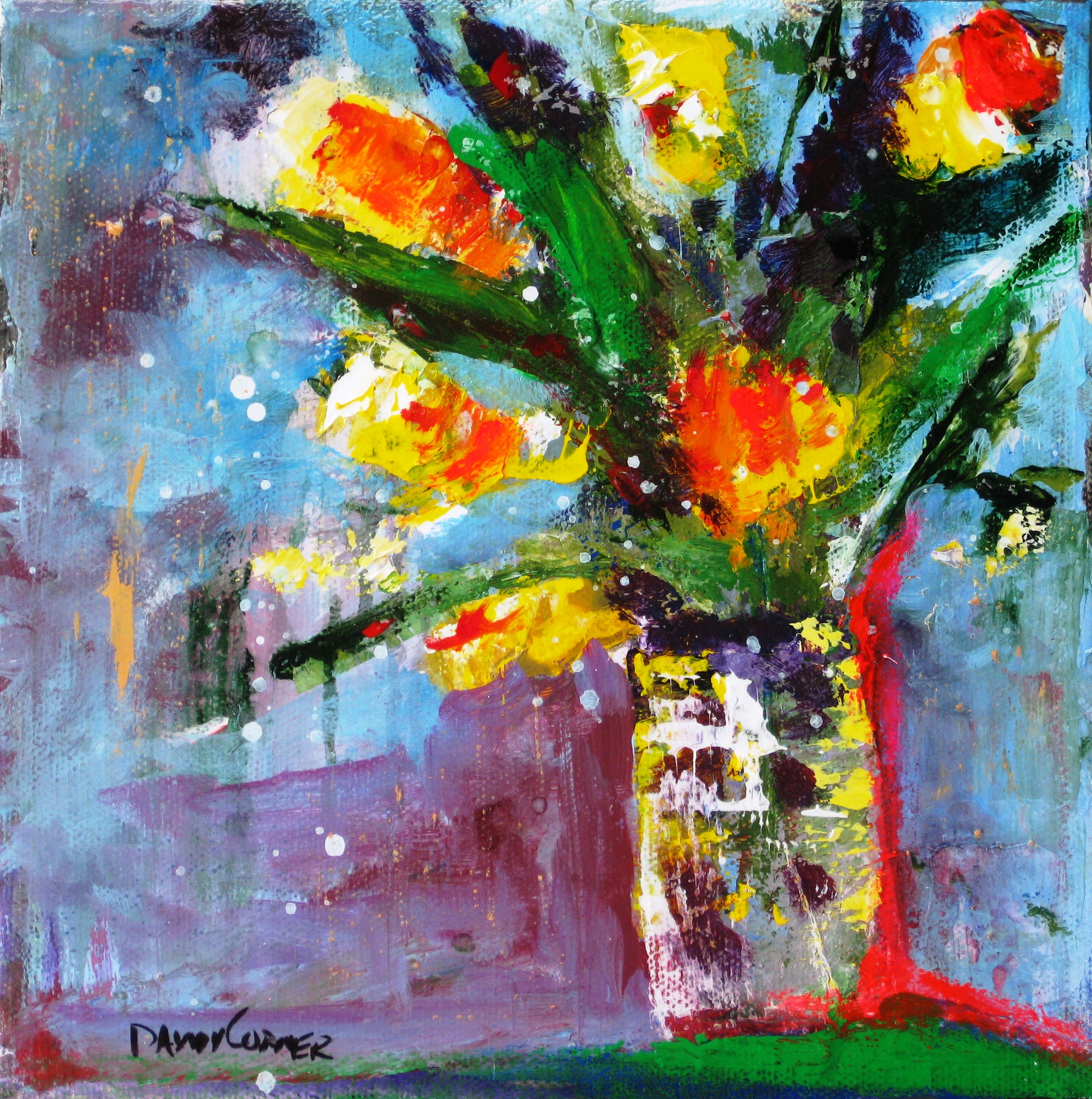 2450x2467 Happy Easter Art By Dawn Corner - Happy Easter Painting