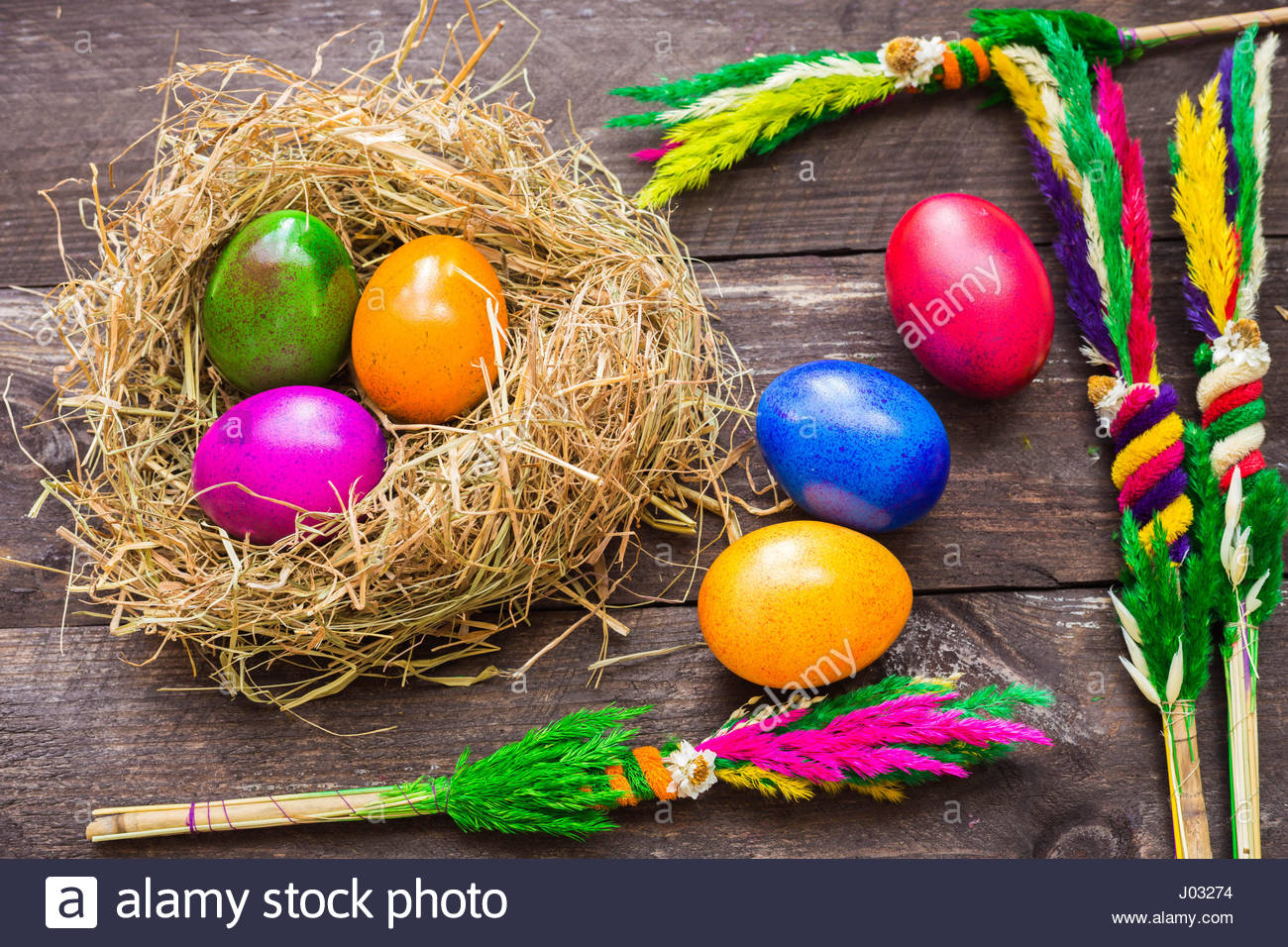 1300x956 Happy Easter Eastern Europe Traditional Colorful Painted Eggs - Happy Easter Painting