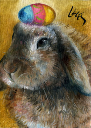300x422 Dan Lacey, The Painter Of Pancakes A Happy Easter Painting Art - Happy Easter Painting
