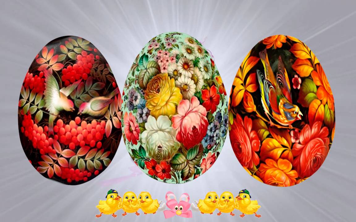 1152x720 Happy Easter! Zhostovo Painting Easter Eggs - Happy Easter Painting