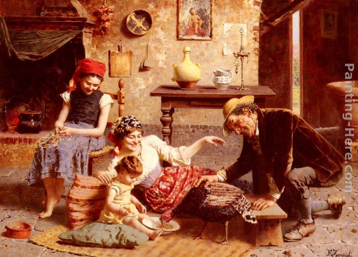 720x517 Eugenio Zampighi A Happy Family Painting Anysize 50% Off - Happy Family Painting