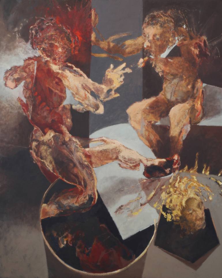 770x964 Saatchi Art Happy Family Painting By Bert Van Zelm - Happy Family Painting