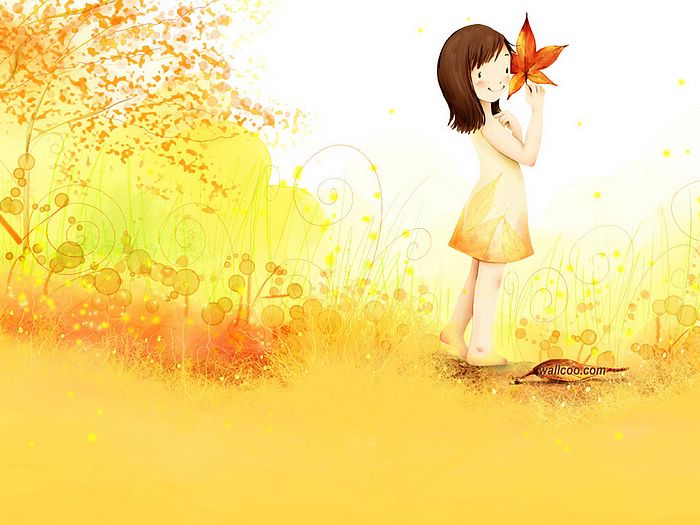 700x525 Happy Childhood - Happy Girl Painting