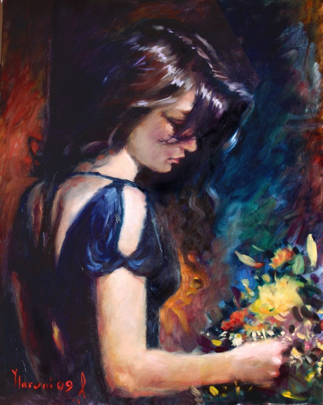 639x800 Haruni Art - Happy Girl Painting