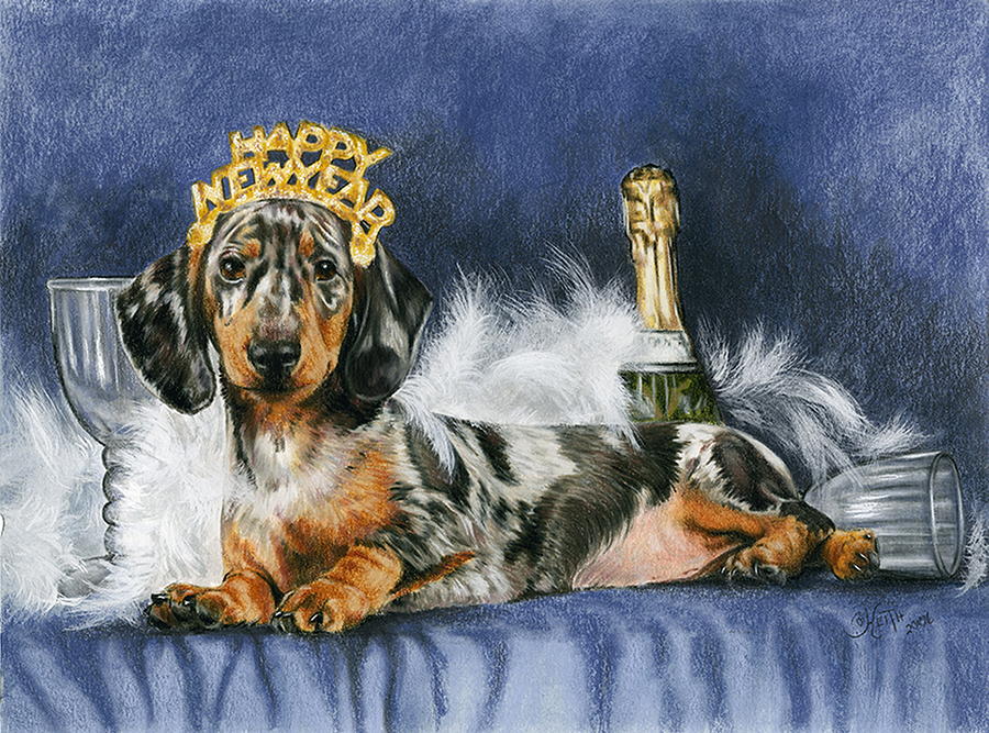 900x667 Happy New Year Mixed Media By Barbara Keith - Happy New Year Painting