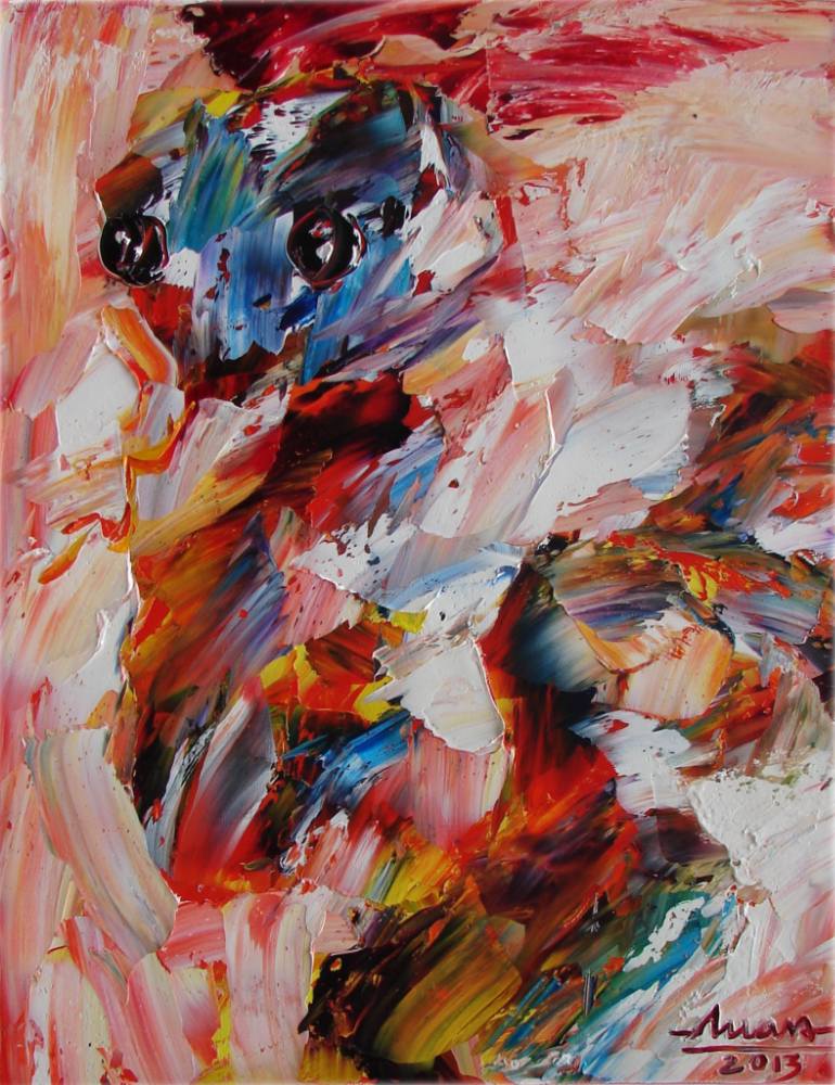 770x1000 Saatchi Art Happy New Year Of Snake Painting By Tran Tuan - Happy New Year Painting