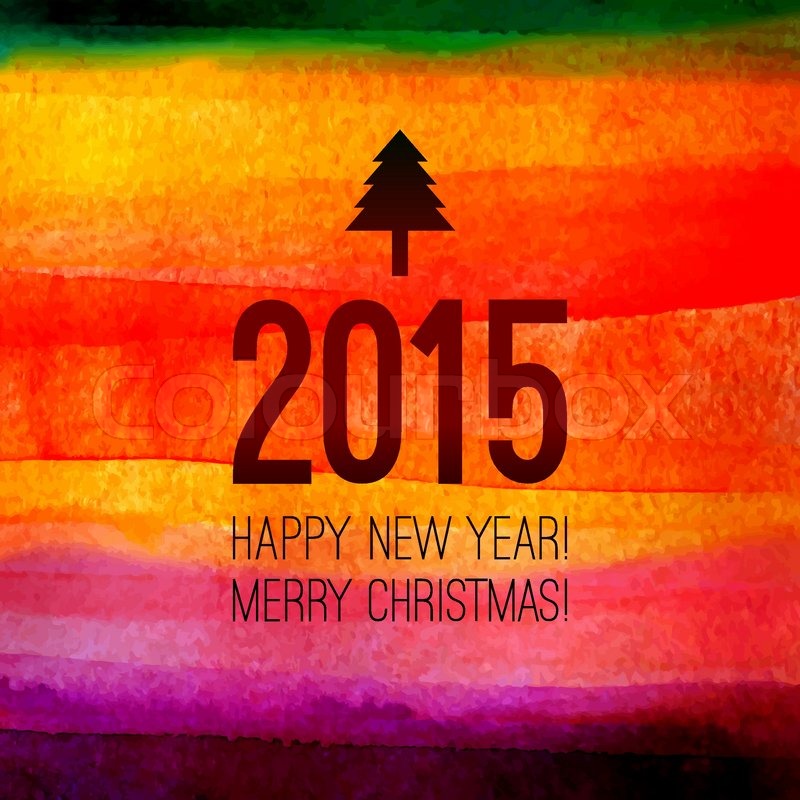 800x800 Christmas Tree Icon With 2015 Label Text. Happy New Year - Happy New Year Painting