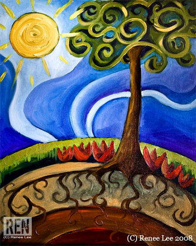 399x500 Happy Earth Oil Painting By Renee Lee I Started - Happy Painting