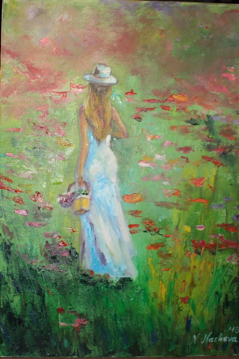 770x1154 Saatchi Art Happy Woman Painting By Neda Nacheva - Happy Painting