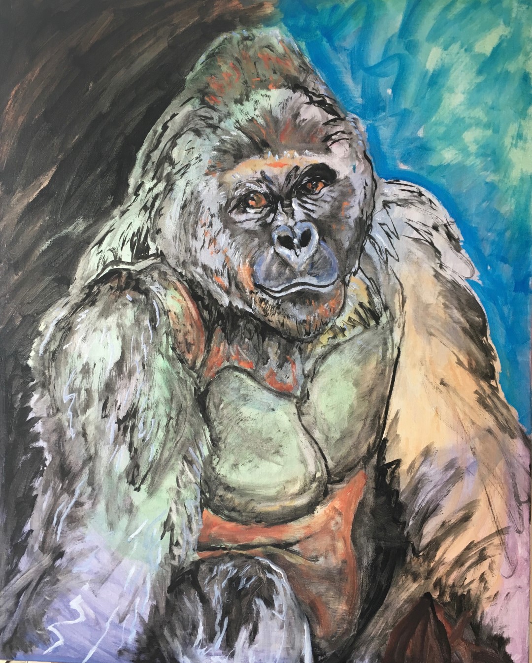 1080x1346 Harambe Jeffrey Hessing - Harambe Painting