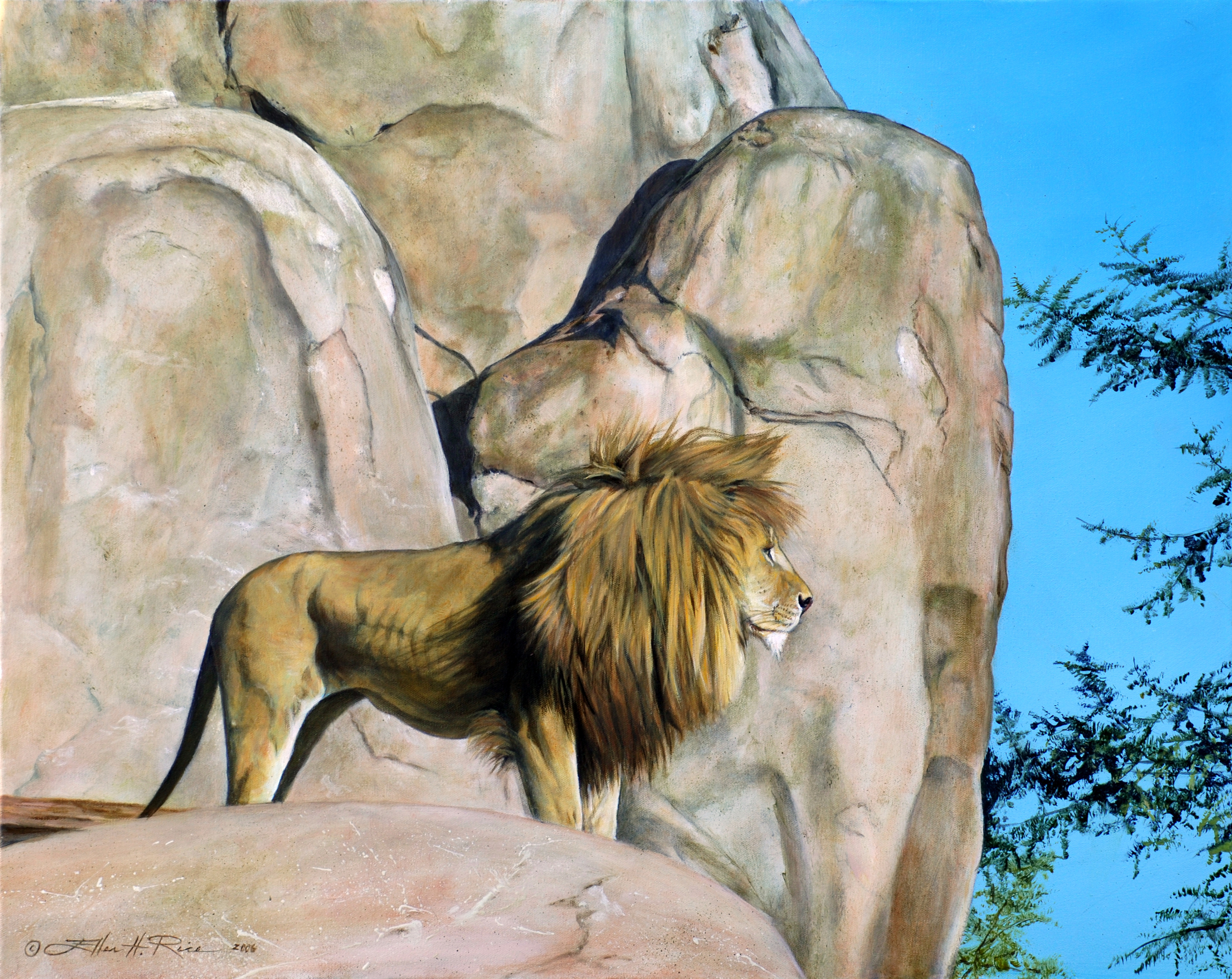 3221x2560 King Of Harambe - Harambe Painting