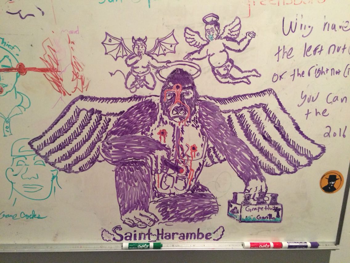 1136x852 Saint Harambe, Dry Erase Market, 3' X 4' Art - Harambe Painting