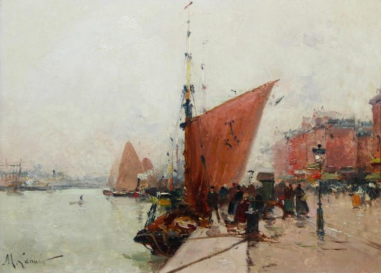 768x550 Eugene Galien Laloue - Harbour Painting