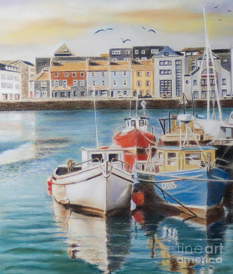 766x900 Galway Harbour Painting By Vanda Luddy - Harbour Painting