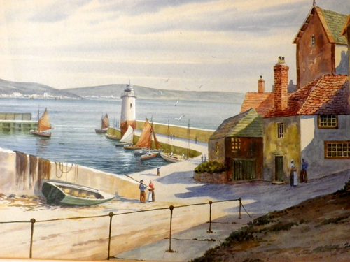 500x375 Antiques Atlas - Harbour Painting