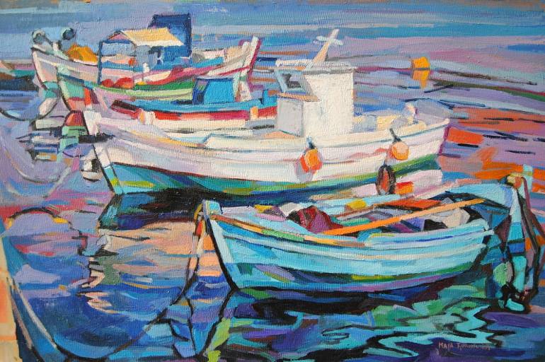 Harbour Painting at PaintingValley.com | Explore collection of Harbour ...