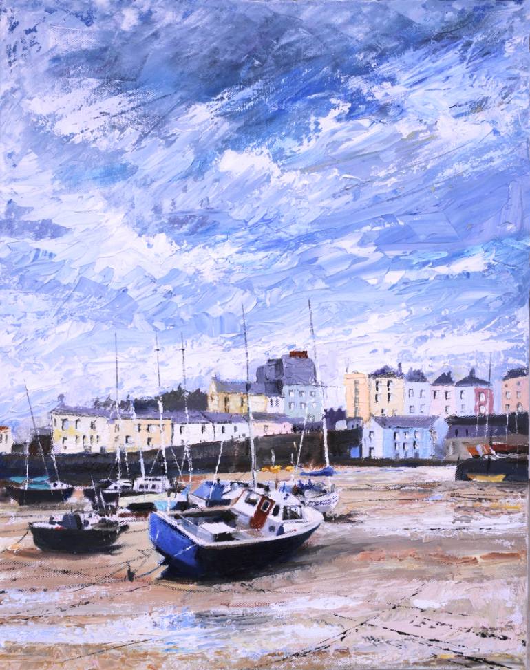 770x974 Saatchi Art Tenby Harbour Painting By Richard White - Harbour Painting