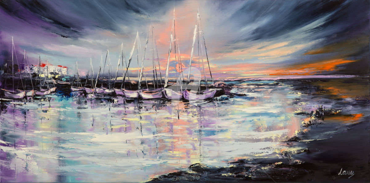 1200x593 Sleepy Harbour (Svetlana Tikhonova) - Harbour Painting