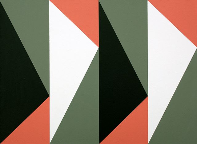 640x470 Hard Edge Geometric Abstract Painting Number 150. Acrylic On Board - Hard Edge Painting