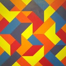 224x225 Moving Rainbow Boxes. Hard Edge Painting By Ron Scott This - Hard Edge Painting