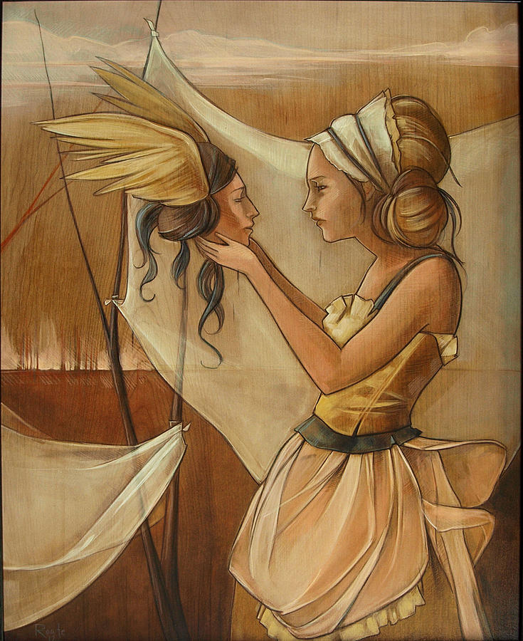 735x900 Holding On To Hard Painting By Jacque Hudson - Hard In The Painting