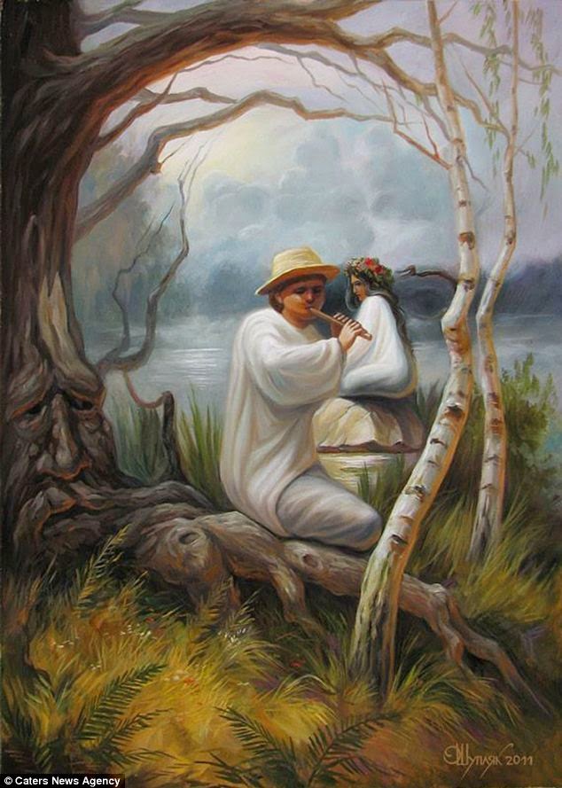 634x889 Illusion Paintings By Oleg Shuplyak (Hidden Figures) Best Choice - Hard In The Painting