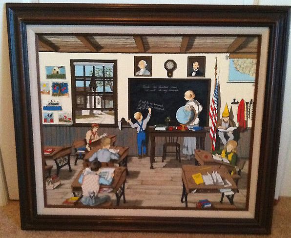 596x488 Dear Old School Days, 1987. H. Hargrove - Hargrove Painting