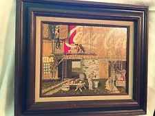 225x169 H. Hargrove Mens Playing Pool Billiard Oil Painting Large 30 - Hargrove Painting