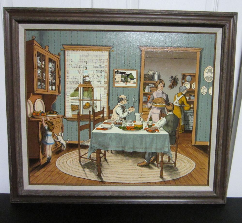 1000x919 Hargrove Painting Thanksgiving, Signed, Limited Edition - Hargrove Painting