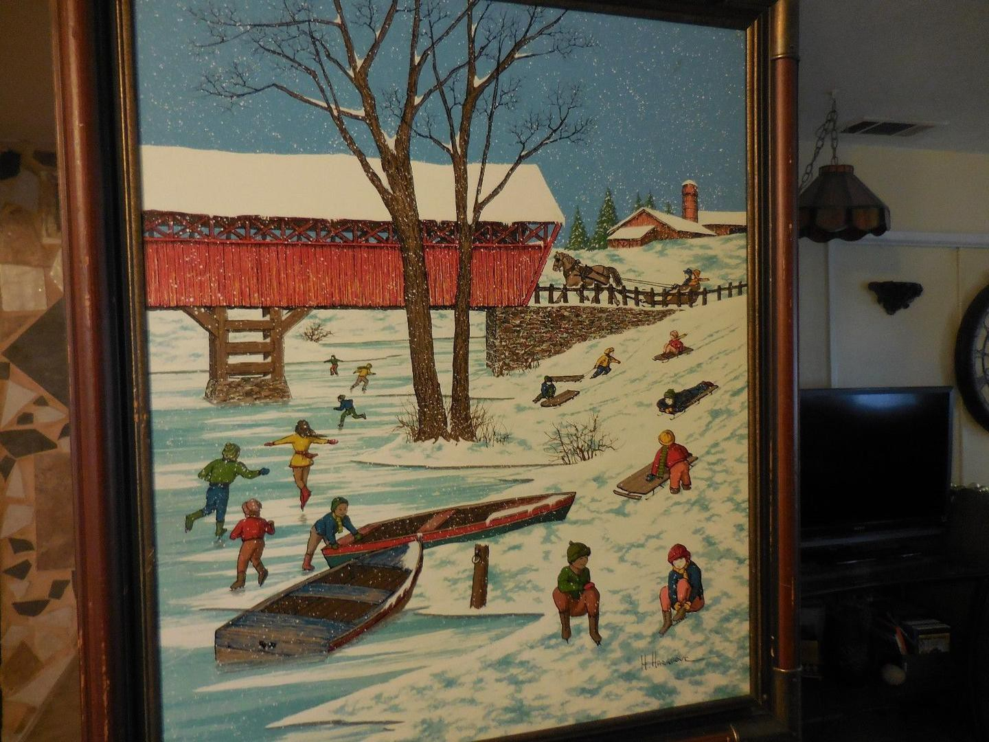 1440x1080 H Hargrove Oil Paintings H. Hargrove Oil Painting On Canvas Kids - Hargrove Painting