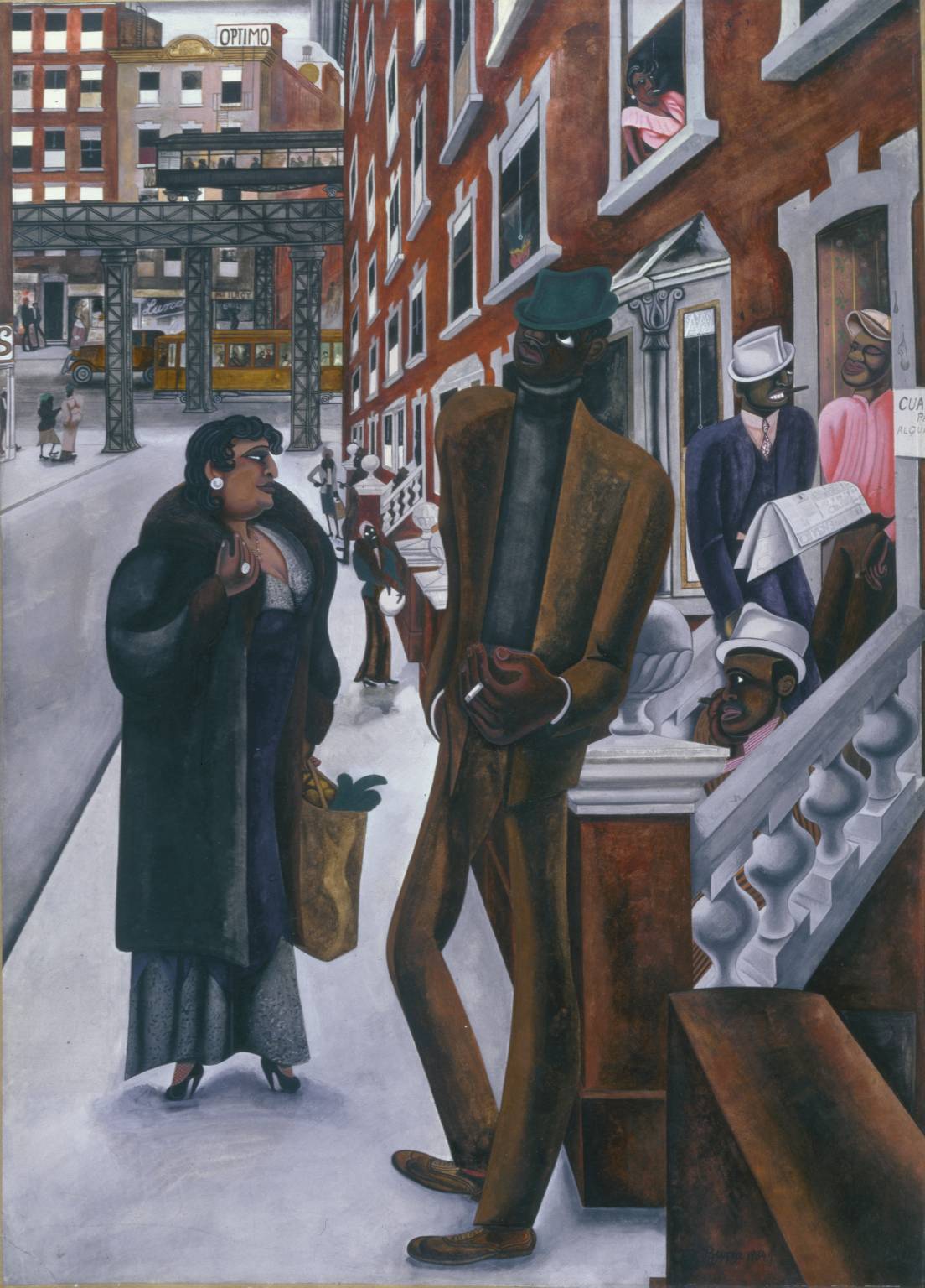 1104x1536 Harlem', Edward Burra, 1934 Tate - Harlem Painting