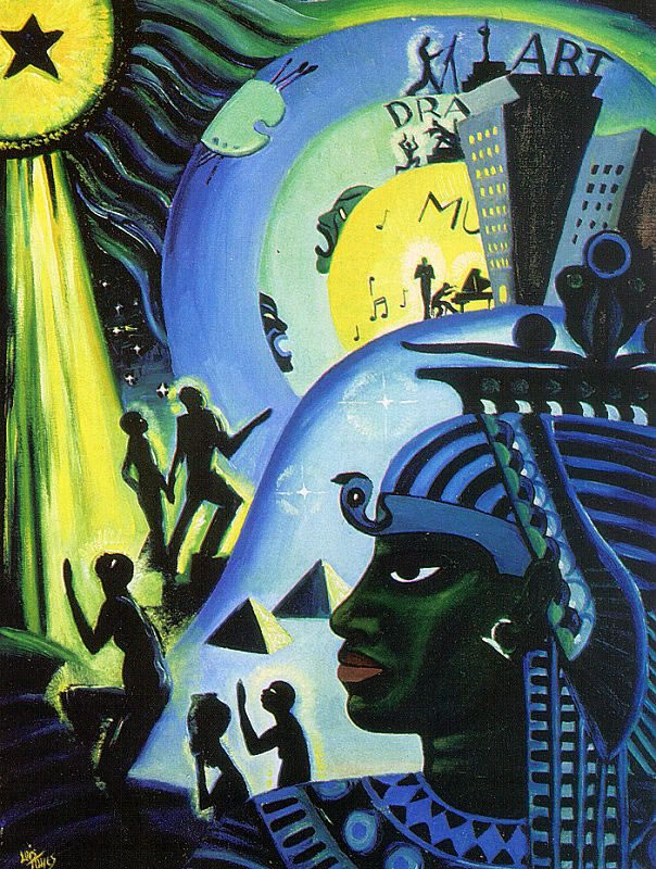 604x800 The Harlem Renaissance Painting Ascent Of Ethiopia By Lois - Harlem Renaissance Painting