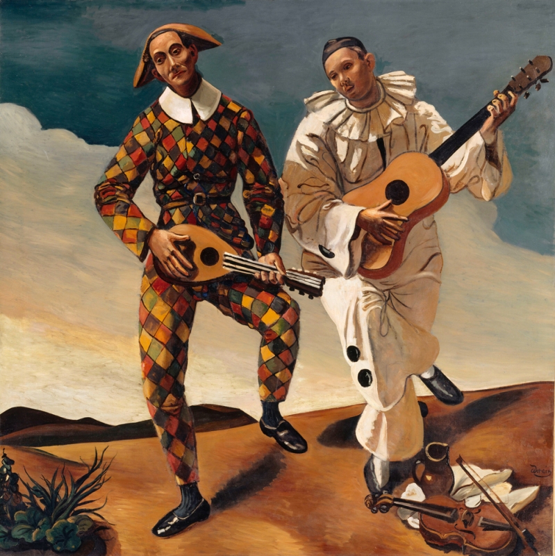 799x800 Harlequin And Pierrot De L'Orangerie - Harlequin Painting