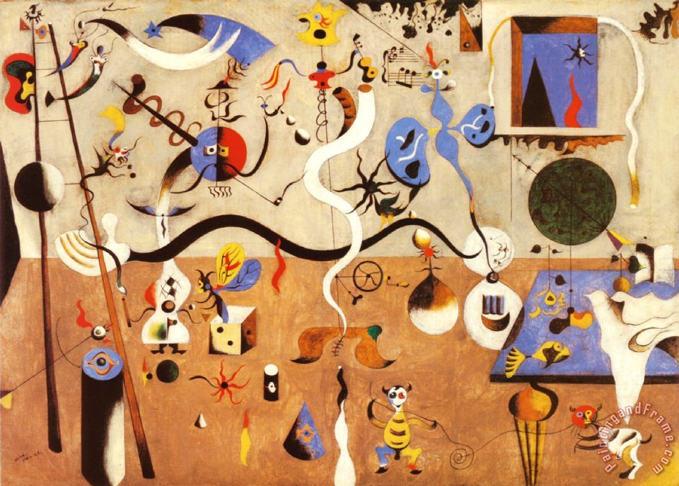 960x687 Joan Miro Carnival Of Harlequin Painting - Harlequin Painting