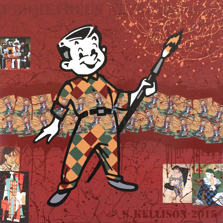 770x770 Saatchi Art Prometheus Number 2 Harlequin Painting By Steve Kellison - Harlequin Painting