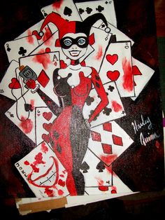 236x314 Awesome Harley And Joker Paintings Batman And All His Friends - Harley And Joker Painting