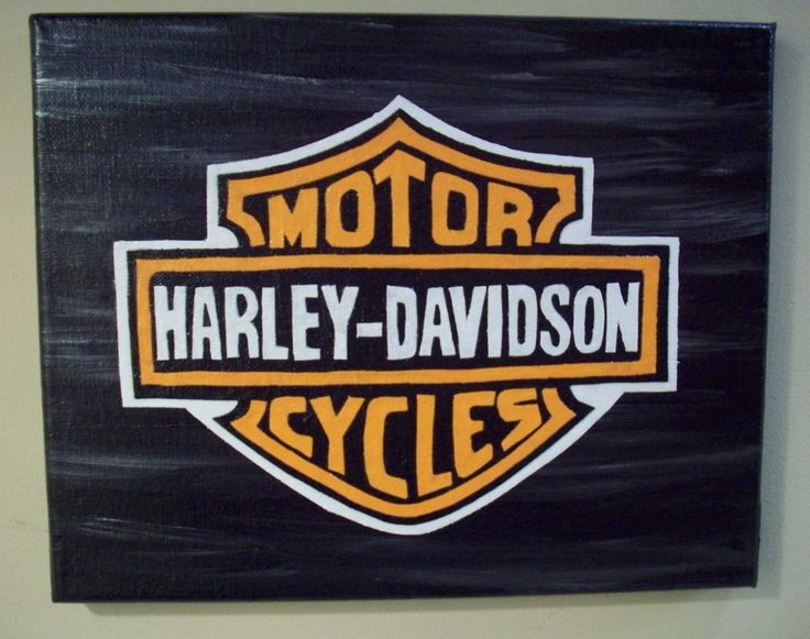 Harley Davidson Logo Painting