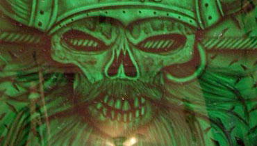 370x210 Killer Flames And Skulls Paint Jobs For Motorcycles - Harley Davidson Logo Painting