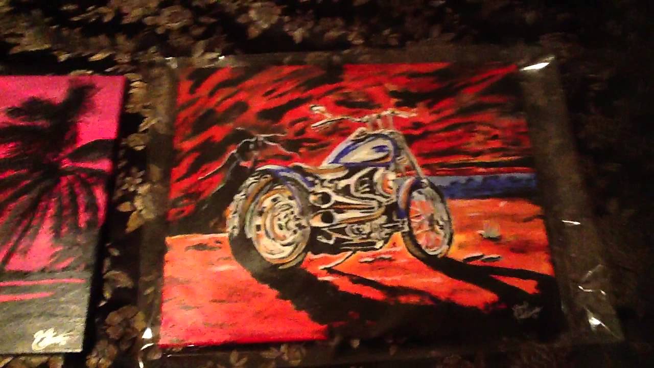 1280x720 Art Vid - Harley Davidson Logo Painting