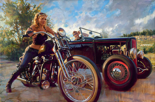 540x358 Official Harley Davidson Sturgis Commemorative Painting Just - Harley Davidson Painting
