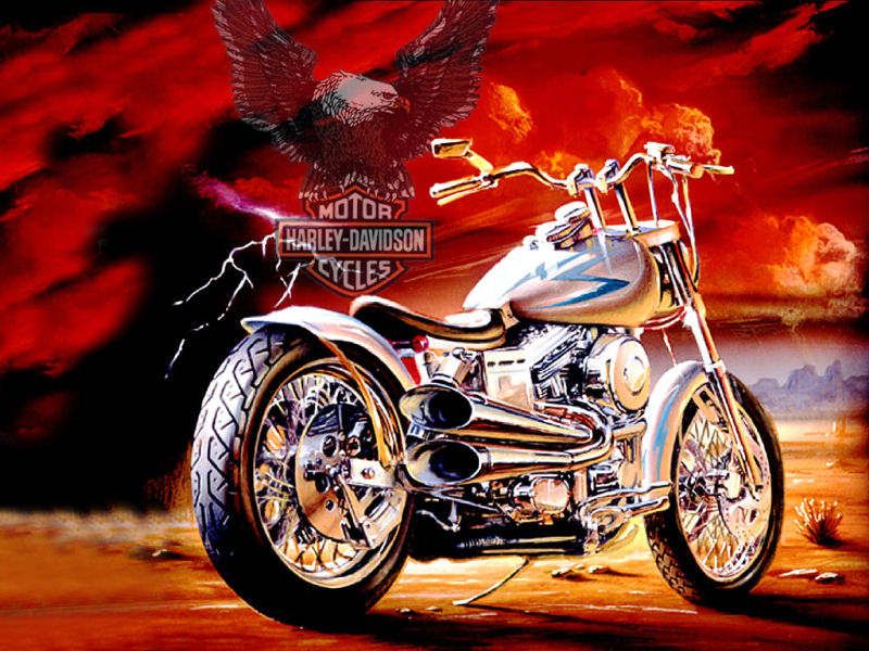 800x600 Spectacular Classic Harley Davidson Painting Wallpaper.jpg (800 - Harley Davidson Painting
