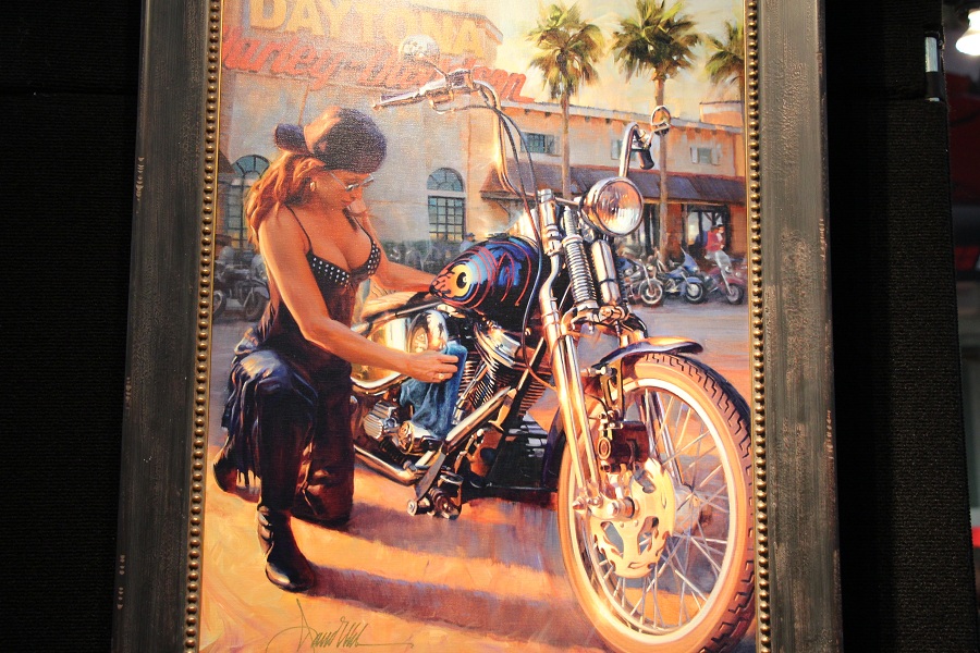 900x600 Motorcycle Fashion. Harley Davidson The Fashion Minx - Harley Painting