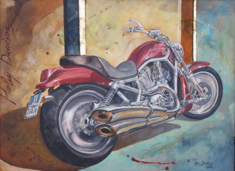 770x562 Saatchi Art Harley Painting By Mara Isolani - Harley Painting